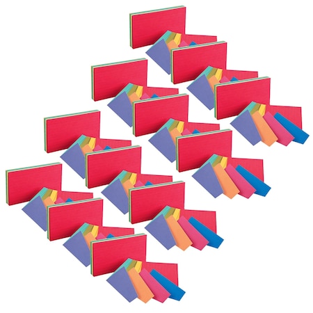 Oxford Two-Tone Index Cards, 3in x 5in, Assorted Colors, 1200PK 4736